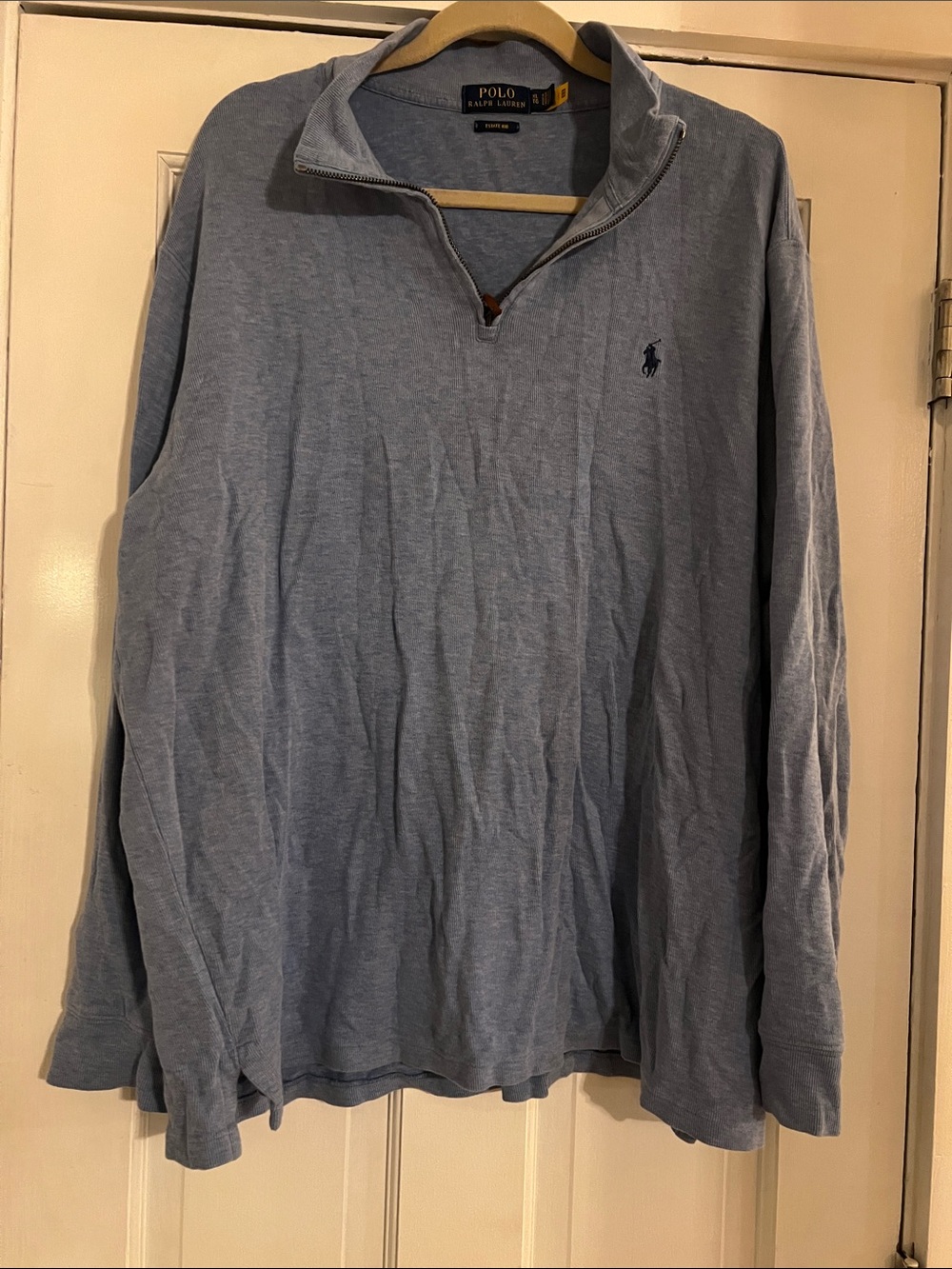 Ralph Lauren Light Blue Quarter-Zip Long Sleeve Pullover
